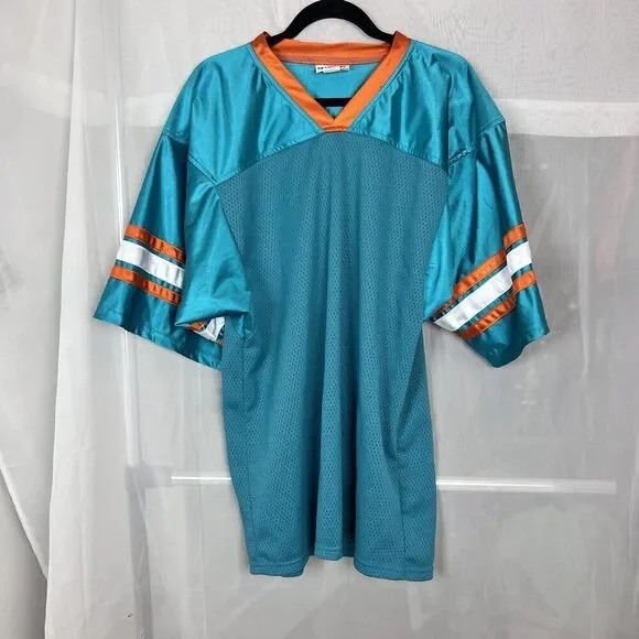 Vintage Miami Dolphins blank jersey Teamwork sz XL sports NFL - Picture 5 of 7